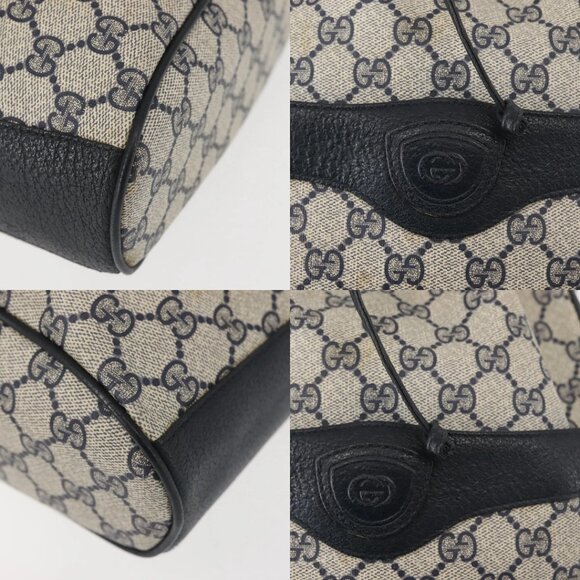 GUCCI GG Supreme Shoulder Bag PVC Navy Gold 001 084 0853 Auth 142551 - Picture 15 of 16
